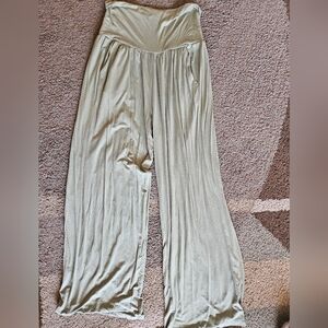 Athleta Olive Color Women's Size Medium Wide Leg Yoga Pants